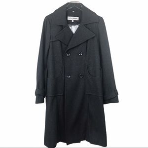 Steve Madden Double Breasted Wool Blend Coat - L
